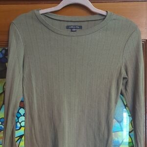 American Eagle Khaki Knit Top
